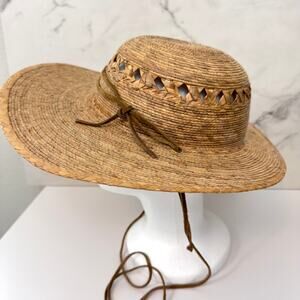 Tula Womens Straw Lattice Straw Ranch Hat Made In Mexico Summer Tan Brown